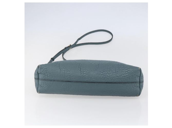 Borsa a Spalla in Pelle Blu Auth BA6891 di BURBERRY - vista 9