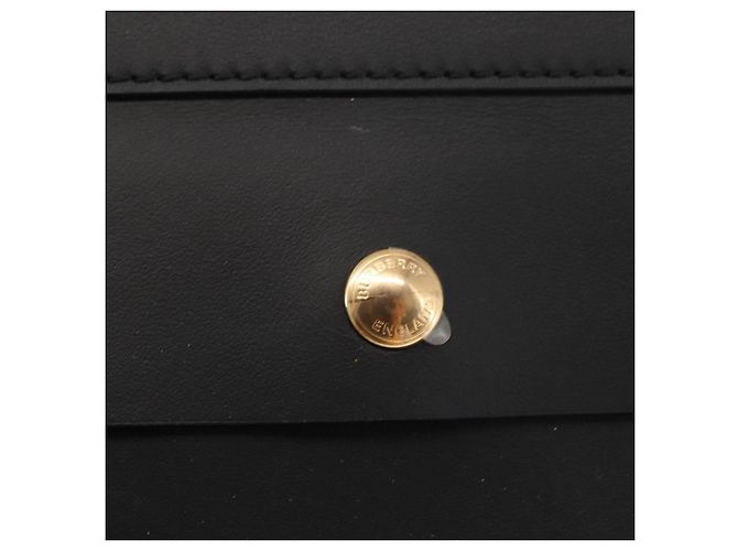 Borsa a vita in pelle nera e oro Auth bs29795 di BURBERRY Nero D'oro - vista 14