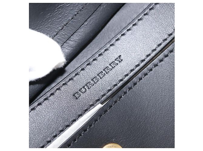 Borsa a vita in pelle nera e oro Auth bs29795 di BURBERRY Nero D'oro - vista 15