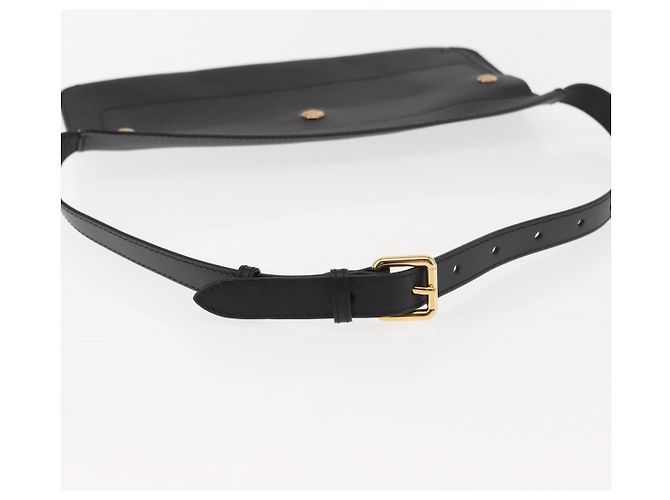 Borsa a vita in pelle nera e oro Auth bs29795 di BURBERRY Nero D'oro - vista 7