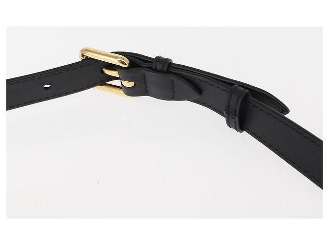 Borsa a vita in pelle nera e oro Auth bs29795 di BURBERRY Nero D'oro - vista 8