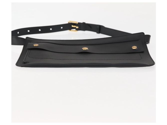 Borsa a vita in pelle nera e oro Auth bs29795 di BURBERRY Nero D'oro - vista 9