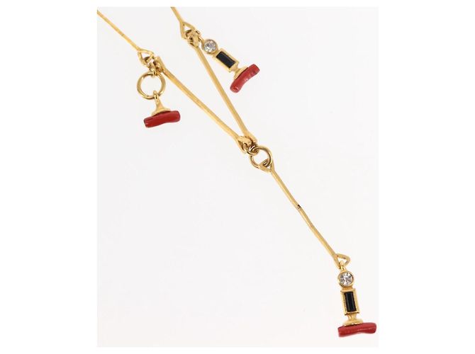 Collar BALENCIAGA Metal Dorado Auth bs28337 - vista 3