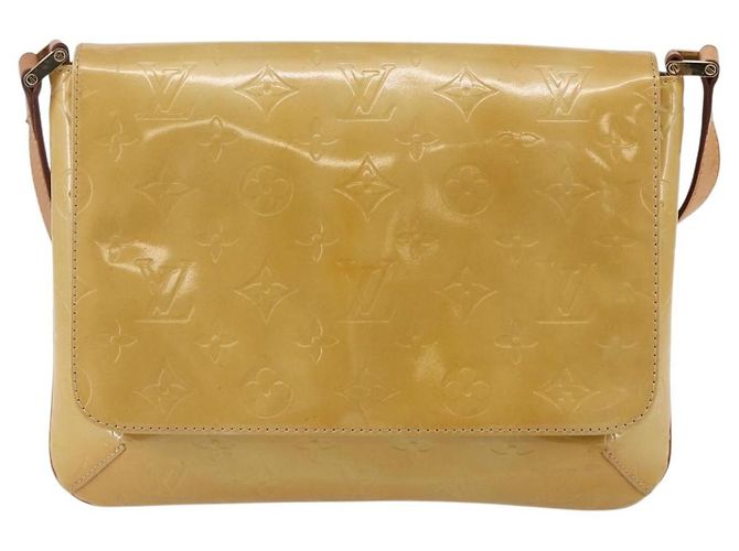 LOUIS VUITTON Borsa Thompson Street Monogram Vernis Beige M91301 LV Auth ep11129 - vista 13