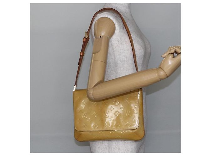 LOUIS VUITTON Borsa Thompson Street Monogram Vernis Beige M91301 LV Auth ep11129 - vista 21