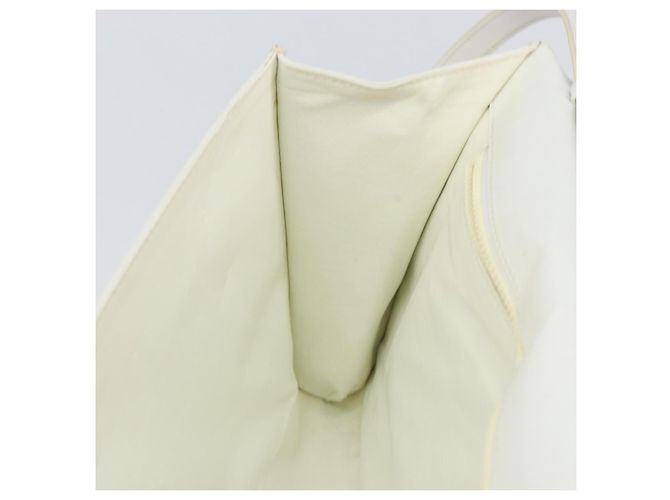 Céline Borsa a Spalla in Pelle Bianca Argento Auth 142865 Bianco - vista 20