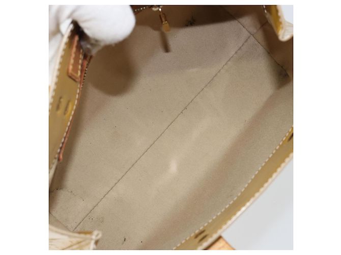 LOUIS VUITTON Borsa a Mano Monogram Vernis Reade PM Beige M91334 LV Auth 142873 - vista 11