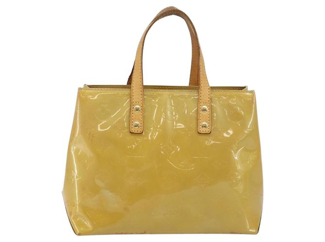 LOUIS VUITTON Borsa a Mano Monogram Vernis Reade PM Beige M91334 LV Auth 142873 - vista 13