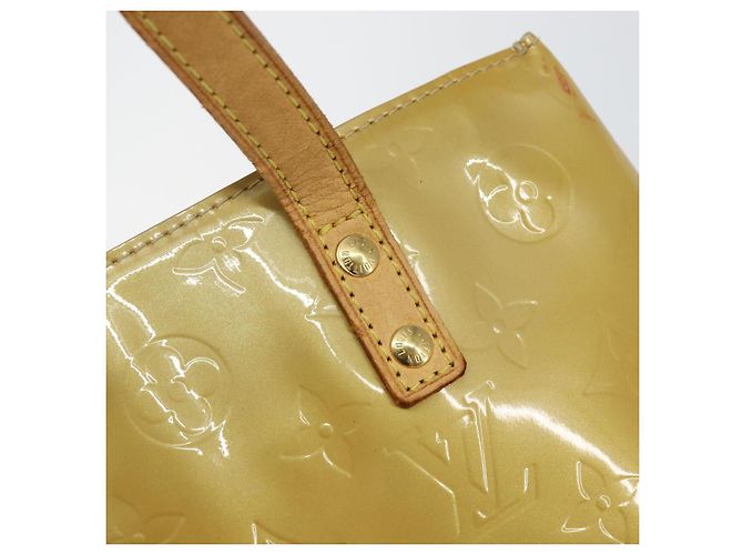 LOUIS VUITTON Borsa a Mano Monogram Vernis Reade PM Beige M91334 LV Auth 142873 - vista 17