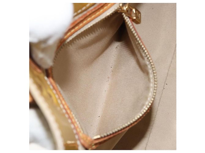 LOUIS VUITTON Borsa a Mano Monogram Vernis Reade PM Beige M91334 LV Auth 142873 - vista 21