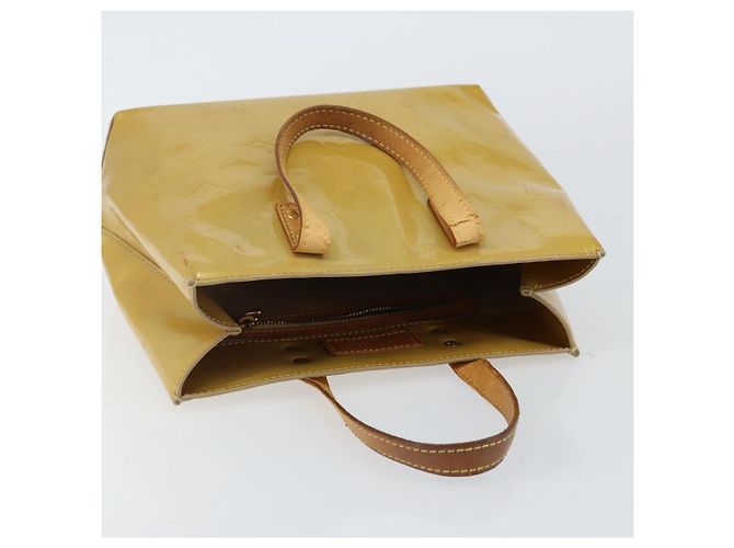 LOUIS VUITTON Borsa a Mano Monogram Vernis Reade PM Beige M91334 LV Auth 142873 - vista 6