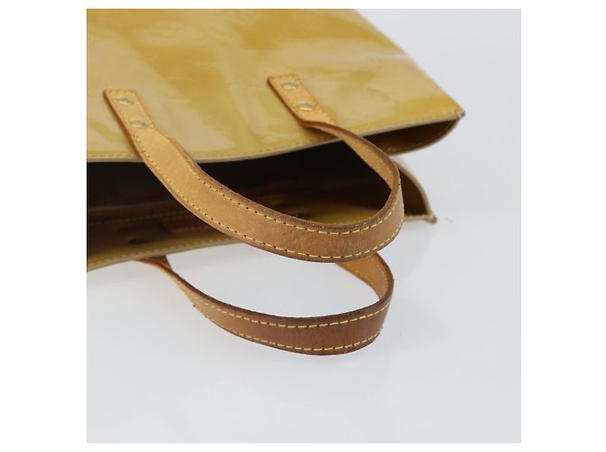 LOUIS VUITTON Borsa a Mano Monogram Vernis Reade PM Beige M91334 LV Auth 142873 - vista 7