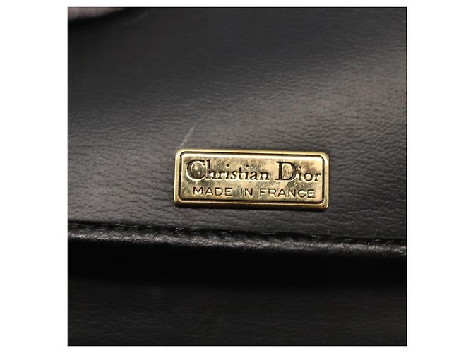 Christian Dior Schultertasche aus Leder Schwarz Gold Auth BA6146 Golden - Ansicht 11