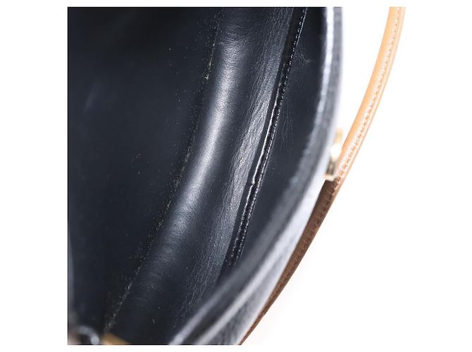 Christian Dior Schultertasche aus Leder Schwarz Gold Auth BA6146 Golden - Ansicht 12
