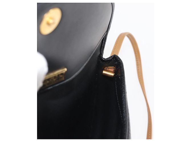 Christian Dior Schultertasche aus Leder Schwarz Gold Auth BA6146 Golden - Ansicht 18