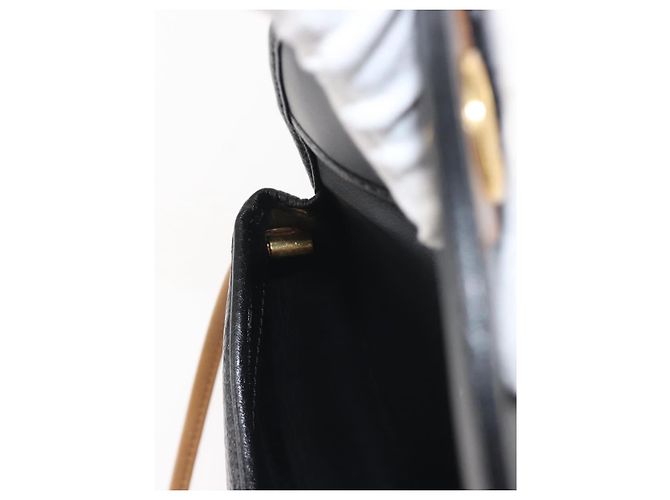 Christian Dior Schultertasche aus Leder Schwarz Gold Auth BA6146 Golden - Ansicht 19
