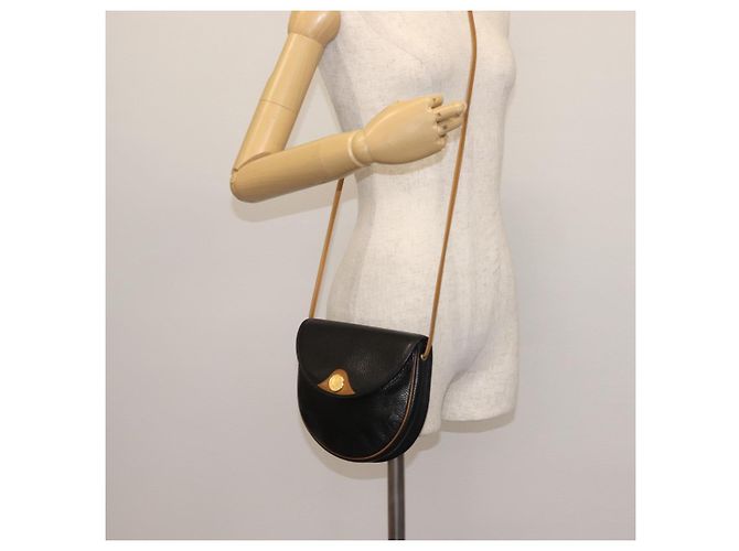 Christian Dior Schultertasche aus Leder Schwarz Gold Auth BA6146 Golden - Ansicht 20