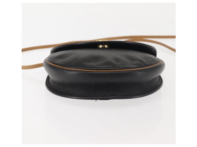 Christian Dior Schultertasche aus Leder Schwarz Gold Auth BA6146 Golden - Ansicht 5
