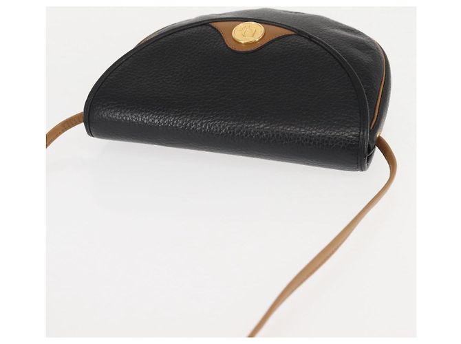 Christian Dior Schultertasche aus Leder Schwarz Gold Auth BA6146 Golden - Ansicht 6