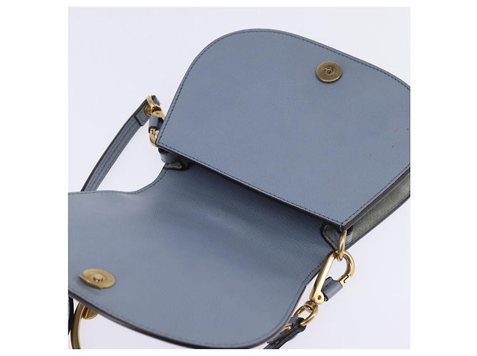 Chloé Borsa a mano Chloe Nile in pelle 2 in 1 blu chiaro oro Auth 142867 D'oro - vista 19