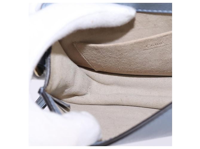 Chloé Borsa a mano Chloe Nile in pelle 2 in 1 blu chiaro oro Auth 142867 D'oro - vista 22