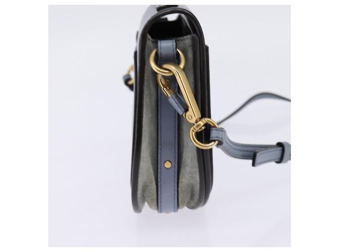 Chloé Borsa a mano Chloe Nile in pelle 2 in 1 blu chiaro oro Auth 142867 D'oro - vista 3