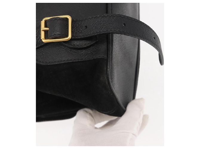 Bamboo Zaino in Bambù GUCCI Camoscio Nero Oro 003 2058 016 Auth BA5937 D'oro - vista 19