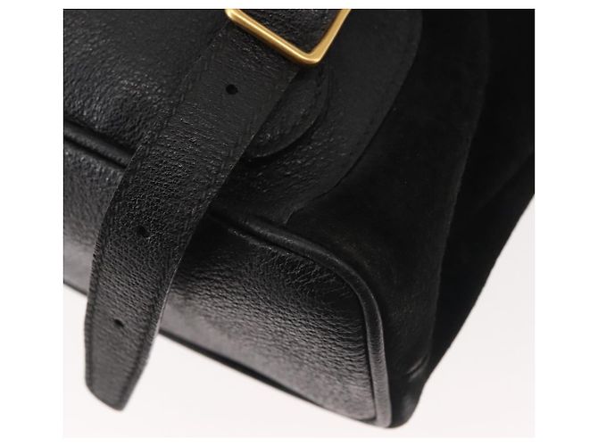 Bamboo Zaino in Bambù GUCCI Camoscio Nero Oro 003 2058 016 Auth BA5937 D'oro - vista 20