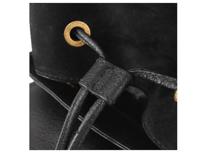 Bamboo Zaino in Bambù GUCCI Camoscio Nero Oro 003 2058 016 Auth BA5937 D'oro - vista 23