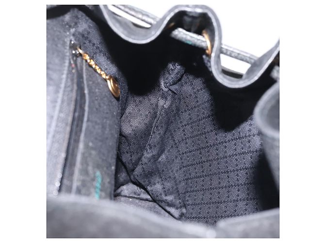 Bamboo Zaino in Bambù GUCCI Camoscio Nero Oro 003 2058 016 Auth BA5937 D'oro - vista 25
