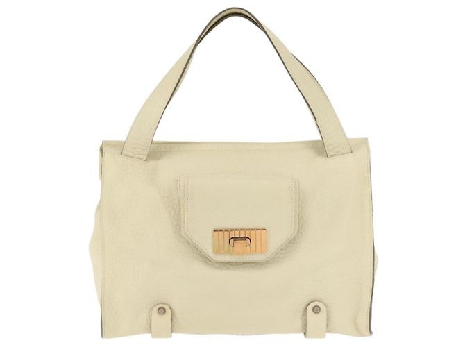 Chloé Borsa Tote in Pelle Beige Oro Auth BA6273 D'oro - vista 13