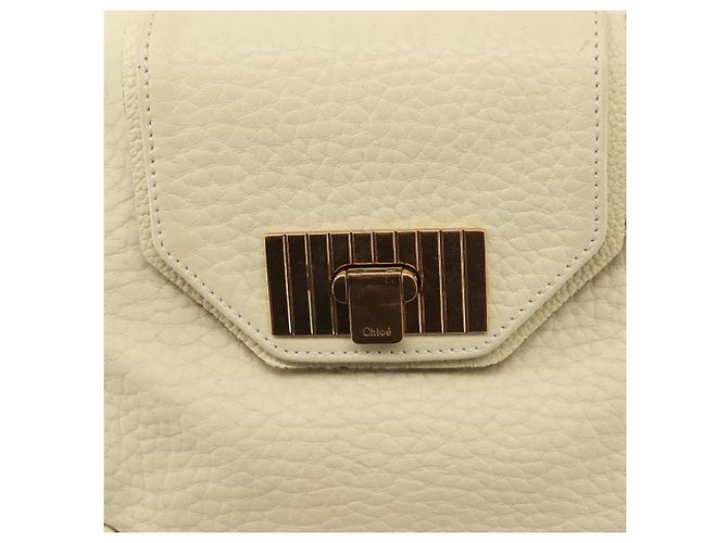 Chloé Borsa Tote in Pelle Beige Oro Auth BA6273 D'oro - vista 17