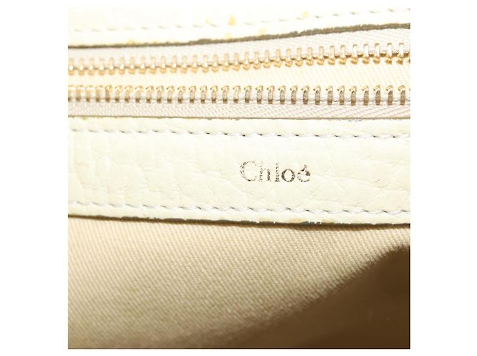 Chloé Borsa Tote in Pelle Beige Oro Auth BA6273 D'oro - vista 18
