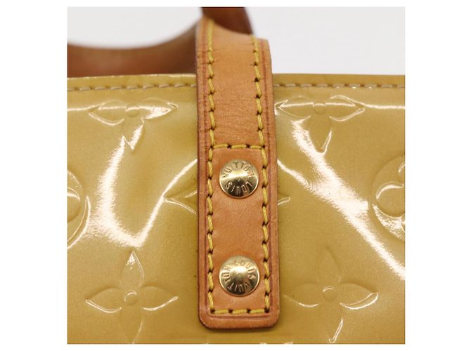 LOUIS VUITTON Monogram Vernis Reade PM Hand Bag Beige M91334 LV Auth BA6262 - view 10