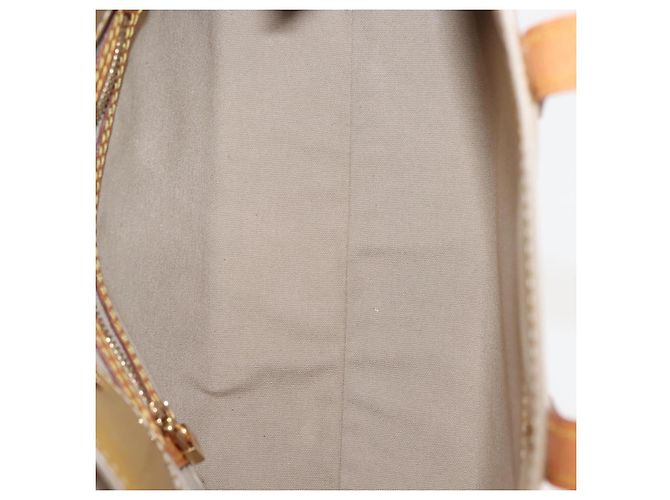 LOUIS VUITTON Monogram Vernis Reade PM Hand Bag Beige M91334 LV Auth BA6262 - view 11