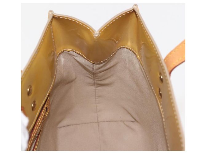 LOUIS VUITTON Monogram Vernis Reade PM Hand Bag Beige M91334 LV Auth BA6262 - view 18