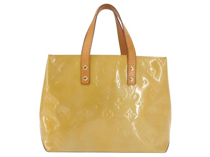 LOUIS VUITTON Monogram Vernis Reade PM Hand Bag Beige M91334 LV Auth BA6262 - view 2