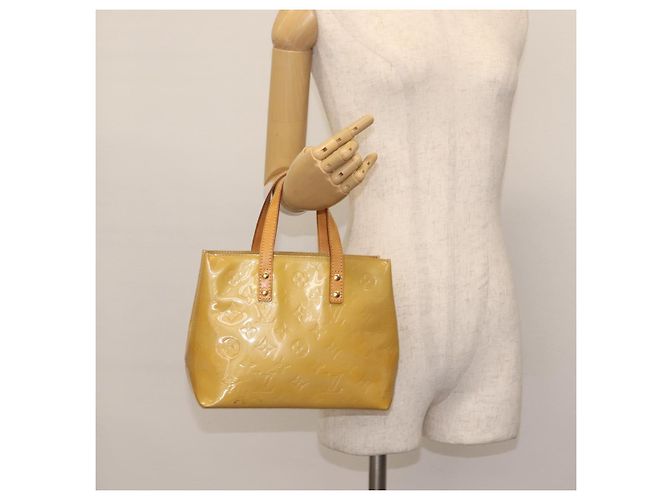LOUIS VUITTON Monogram Vernis Reade PM Hand Bag Beige M91334 LV Auth BA6262 - view 21
