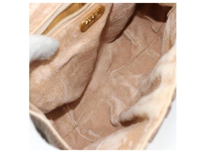 Borsa a Spalla GUCCI GG Plus Supreme in Pelle PVC Beige Oro Auth th6331 D'oro - vista 11