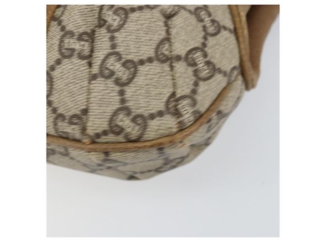 Borsa a Spalla GUCCI GG Plus Supreme in Pelle PVC Beige Oro Auth th6331 D'oro - vista 14