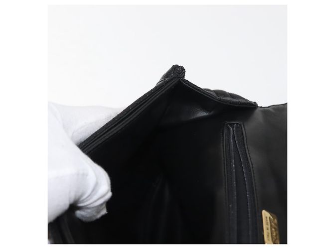 BALLY Borsa a Spalla a Catena Pelle Nera Oro Auth am9054 Nero D'oro - vista 20