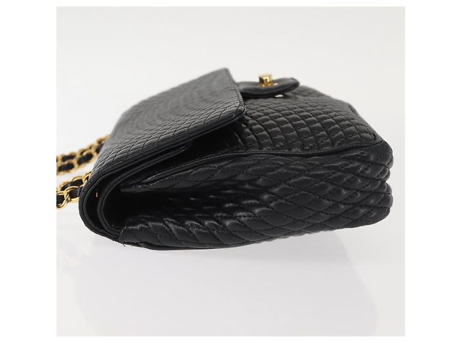 BALLY Borsa a Spalla a Catena Pelle Nera Oro Auth am9054 Nero D'oro - vista 4