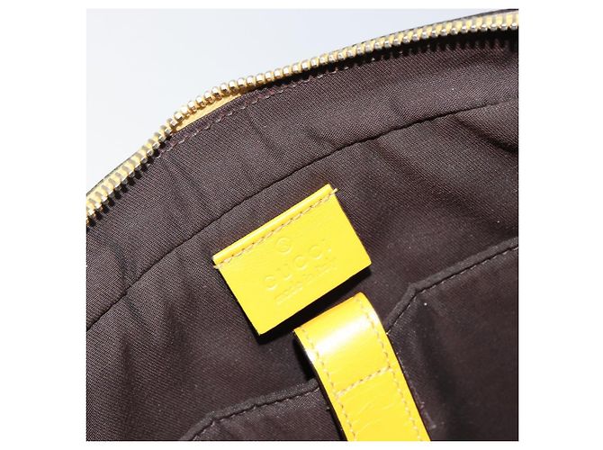 Borsa da lavoro in pelle beige e oro Diamante GUCCI 344357 Auth BA6240 D'oro - vista 10