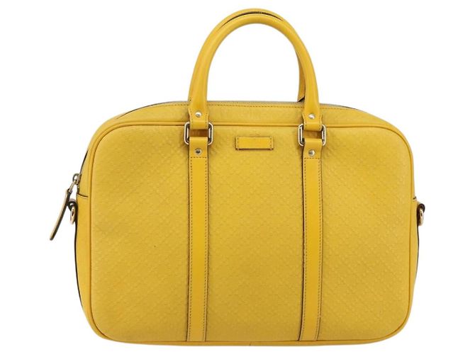 Borsa da lavoro in pelle beige e oro Diamante GUCCI 344357 Auth BA6240 D'oro - vista 13