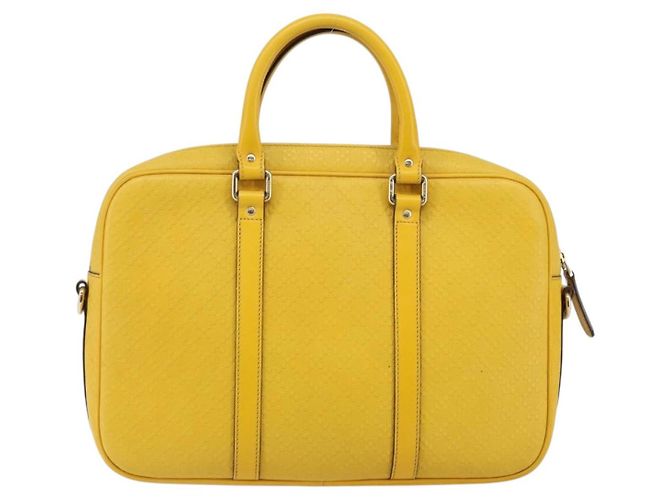 Borsa da lavoro in pelle beige e oro Diamante GUCCI 344357 Auth BA6240 D'oro - vista 2
