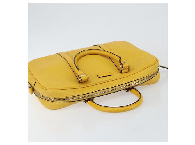 Borsa da lavoro in pelle beige e oro Diamante GUCCI 344357 Auth BA6240 D'oro - vista 6
