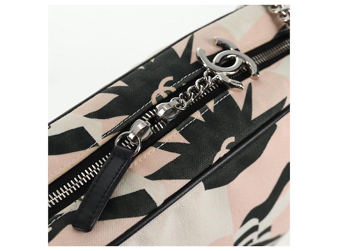 Borsa a Spalla in Tela CHANEL Chain Cruise linea Rosa Argento CC Auth 139043V - vista 21