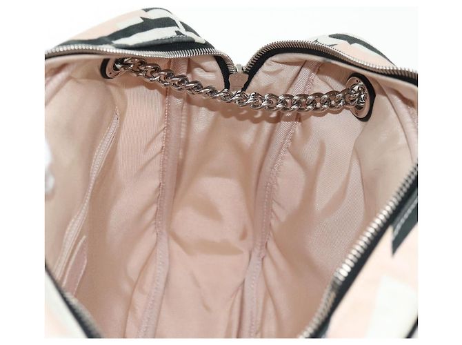 Borsa a Spalla in Tela CHANEL Chain Cruise linea Rosa Argento CC Auth 139043V - vista 23