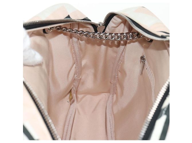 Borsa a Spalla in Tela CHANEL Chain Cruise linea Rosa Argento CC Auth 139043V - vista 24