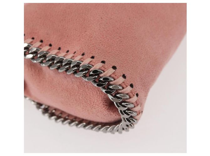 Autre Marque Borsa Mini Farabella in Suede 2way Stella McCartney Catena Rosa 391698 Auth am9156 Argento - vista 10